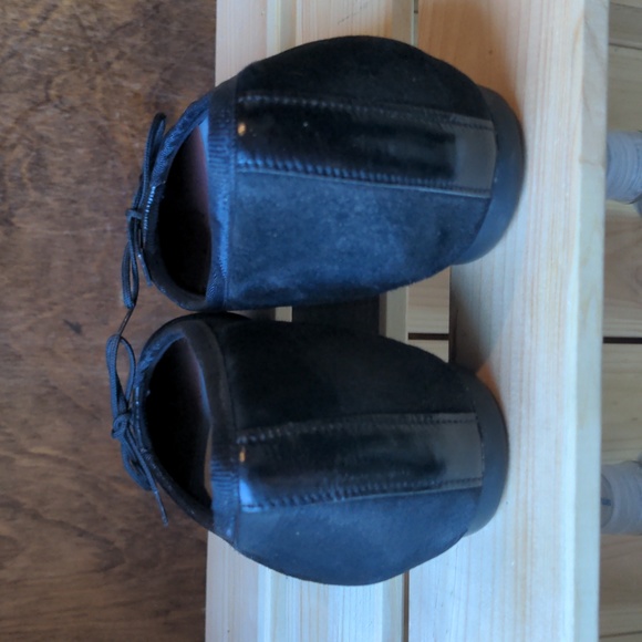 MUNRO Black Ballet Suede Cap Toe Flats 7.5 - Picture 4 of 5